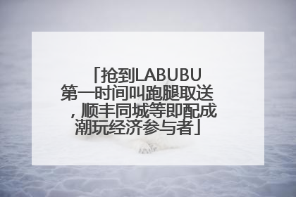 抢到LABUBU第一时间叫跑腿取送，顺丰同城等即配成潮玩经济参与者