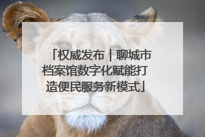 权威发布｜聊城市档案馆数字化赋能打造便民服务新模式