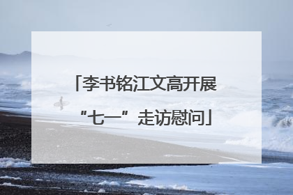 李书铭江文高开展“七一”走访慰问