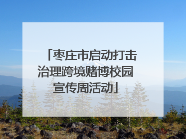 枣庄市启动打击治理跨境赌博校园宣传周活动