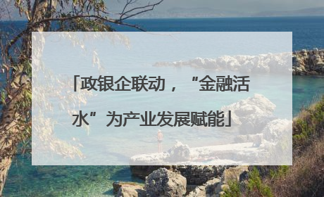 政银企联动，“金融活水”为产业发展赋能
