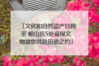 文化和自然遗产日将至 崂山区5处省保文物邀您共赴历史之约