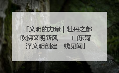 文明的力量｜牡丹之都吹拂文明新风——山东菏泽文明创建一线见闻