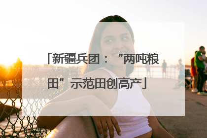 新疆兵团：“两吨粮田”示范田创高产