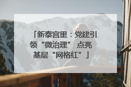 新泰宫里：党建引领“微治理” 点亮基层“网格红”