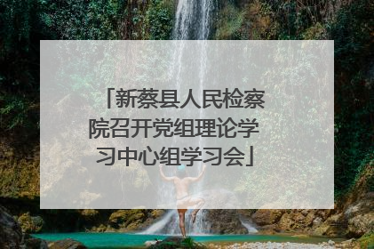 新蔡县人民检察院召开党组理论学习中心组学习会