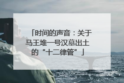 时间的声音：关于马王堆一号汉墓出土的“十二律管”