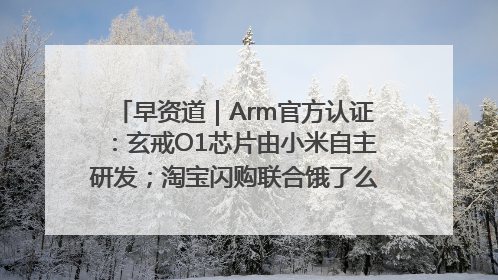 早资道｜Arm官方认证：玄戒O1芯片由小米自主研发；淘宝闪购联合饿了么日订单超4000万