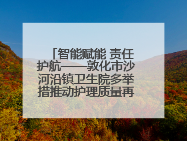 智能赋能 责任护航——敦化市沙河沿镇卫生院多举措推动护理质量再上新台阶