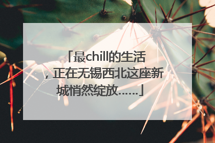 最chill的生活，正在无锡西北这座新城悄然绽放……
