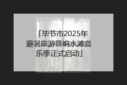 毕节市2025年避暑旅游暨响水滩音乐季正式启动