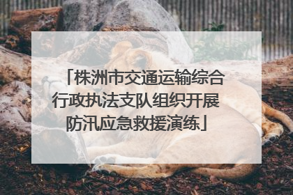 株洲市交通运输综合行政执法支队组织开展防汛应急救援演练