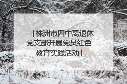 株洲市四中离退休党支部开展党员红色教育实践活动