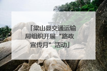 梁山县交通运输局组织开展“路政宣传月”活动