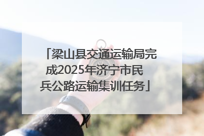 梁山县交通运输局完成2025年济宁市民兵公路运输集训任务