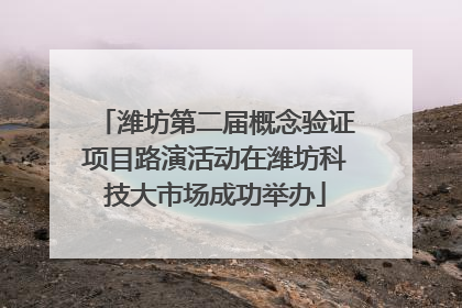 潍坊第二届概念验证项目路演活动在潍坊科技大市场成功举办