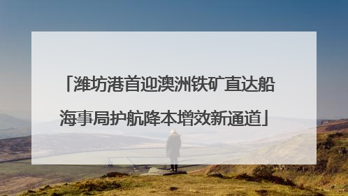 潍坊港首迎澳洲铁矿直达船 海事局护航降本增效新通道