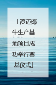 澄迈椰牛生产基地项目成功举行奠基仪式
