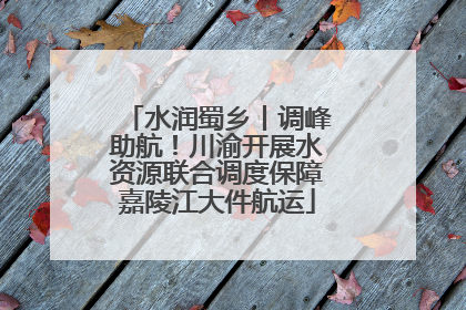 水润蜀乡丨调峰助航！川渝开展水资源联合调度保障嘉陵江大件航运
