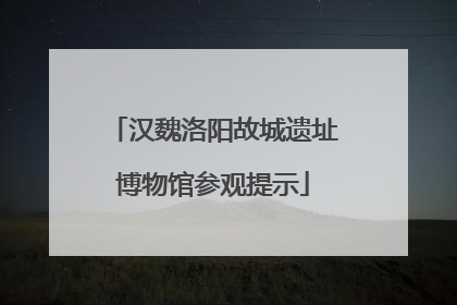汉魏洛阳故城遗址博物馆参观提示