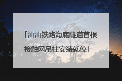 汕汕铁路海底隧道首根接触网吊柱安装就位