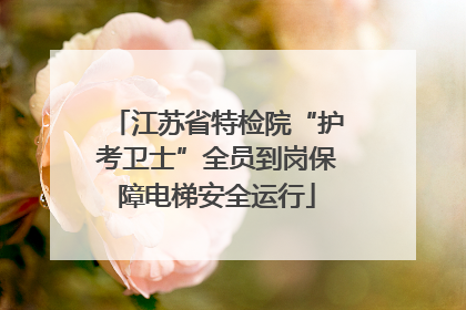 江苏省特检院“护考卫士”全员到岗保障电梯安全运行
