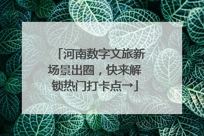 河南数字文旅新场景出圈，快来解锁热门打卡点→