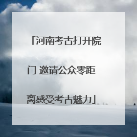 河南考古打开院门 邀请公众零距离感受考古魅力