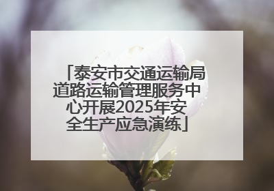 泰安市交通运输局道路运输管理服务中心开展2025年安全生产应急演练