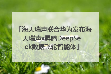 海天瑞声联合华为发布海天瑞声x昇腾DeepSeek数据飞轮智能体
