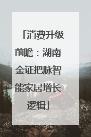 消费升级前瞻：湖南金证把脉智能家居增长逻辑