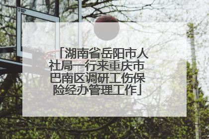 湖南省岳阳市人社局一行来重庆市巴南区调研工伤保险经办管理工作