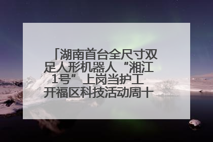 湖南首台全尺寸双足人形机器人“湘江1号”上岗当护工 开福区科技活动周十大科创项目签约