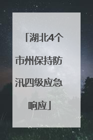 湖北4个市州保持防汛四级应急响应