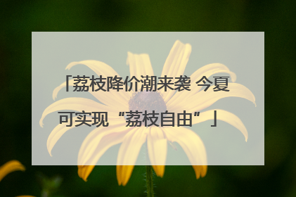 荔枝降价潮来袭 今夏可实现“荔枝自由”