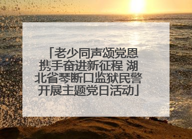 老少同声颂党恩 携手奋进新征程 湖北省琴断口监狱民警开展主题党日活动