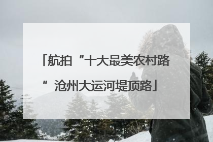 航拍“十大最美农村路”沧州大运河堤顶路