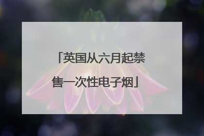 英国从六月起禁售一次性电子烟
