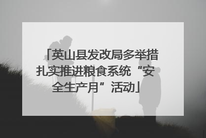 英山县发改局多举措扎实推进粮食系统“安全生产月”活动