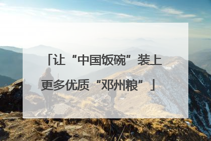 让“中国饭碗”装上更多优质“邓州粮”