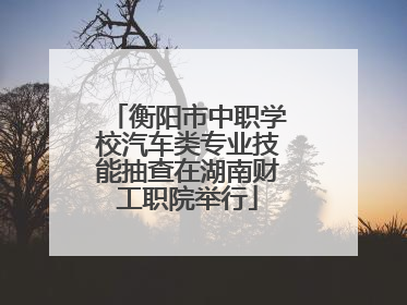 衡阳市中职学校汽车类专业技能抽查在湖南财工职院举行