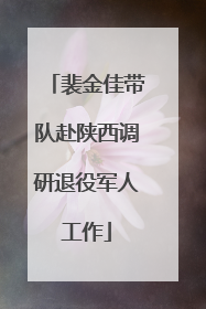 裴金佳带队赴陕西调研退役军人工作