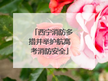 西宁消防多措并举护航高考消防安全
