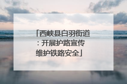 西峡县白羽街道：开展护路宣传 维护铁路安全