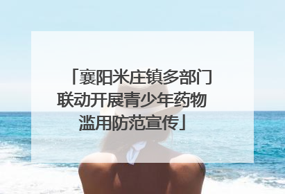 襄阳米庄镇多部门联动开展青少年药物滥用防范宣传