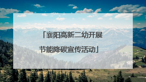 襄阳高新二幼开展节能降碳宣传活动