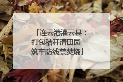 连云港灌云县：打包秸秆清田园 筑牢防线禁焚烧