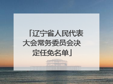 辽宁省人民代表大会常务委员会决定任免名单