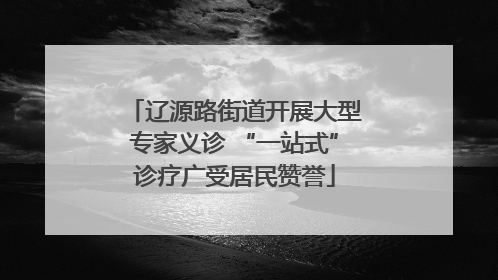 辽源路街道开展大型专家义诊 “一站式”诊疗广受居民赞誉