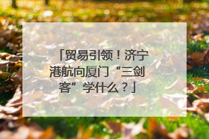 贸易引领！济宁港航向厦门“三剑客”学什么？